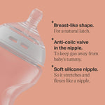 Tommee Tippee Natural Start Anti-Colic 5 oz BPA Free Baby Bottle, Newborn 0+ months, Slow Flow Breast-Like Nipple, Self-Sterilizing, Designed for Seamless Transition Between Bottle & Breast, Pack of 1