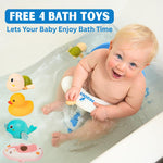 Baby Bath Seat for Babies 6 Months & Up Sitting Up | Non-Slip Bath Seat with Safety Suction Cups & Temperature Alert, Baby Bath Seat for Tub, Shower & Bathtub (Blue)