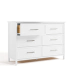 Graco Classic 6-Drawer Dresser – GREENGUARD Gold Certified, White Dresser for Bedroom, Kids & Nursery Storage Chest, Safety Interlocking Drawers, Pre-Installed Tracks, Kids Chest (White)