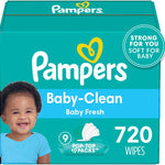 Pampers Baby Wipes, Complete Clean Baby Fresh Scented Wipe, Gently Cleans Head to Toe, 72 Total (1 Flip-Top Packs)