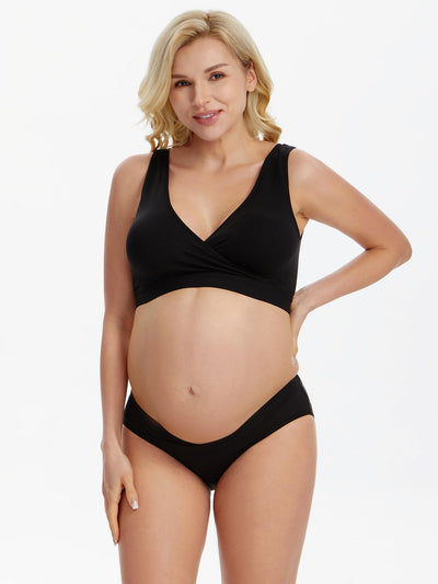 Angelhood 6 Pack Womens Maternity Underwear,Healthy Maternity Pregnancy Panties Postpartum Mother Under Bump Underwear X-Large