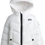 DKNY Infant Toddler Baby Girls' Winter Jacket - Fleece Lined Quilted Bubble Puffer Parka Coat for Girls (Sizes:12M-4T), Size 12 Months, White