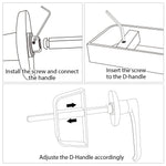 6" L-Handle Lock kit-Hurrikom Shed Door Latch with 5 Keys, 6" Stem Shed T-Handle Lock Kit for Sheds Doors, Playhouses, Chicken Coops,Camper, RV, Garage Door(Black)