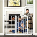 Regalo 38.5-Inch Extra Wide Baby Gate – Pressure Mount Baby and Pet Safety Gate for Bottom of Stairs & Doorways – Tested and Trusted, American Designed, American Owned