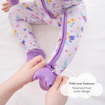 pureborn Baby Girls Sleeper Viscose from Bamboo Pajamas 2-Way Zipper Snug Fit Sleepwear Flower Fairy 0-3 Months