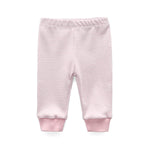 Unisex Newborn Baby Cotton 4-Pack Pants Embroidery Pringting Casual Leggings 0-24 Months for Boys and Girls Pink