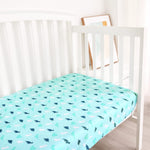 Crib Sheets for Boys or Girls 2-Pack, Fitted Crib Sheet 52'' x 28'' for Standard Crib & Toddler Mattress, Soft and Breathable Material, Baby Crib Sheets Neutral, Dinosaurs & Ocean