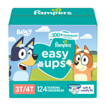 Pampers Training Pants - Easy Ups Boys & Girls Bluey - Size 3T-4T, 124 Count, Children's Potty Underwear (Packaging May Vary)
