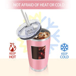 16 Pack Insulated Coffee Tumbler - 20oz Stainless Steel Double Wall Vacuum Travel Tumbler Cup with Lid and Straw for Cold & Hot Drinks (Mixed Colors)