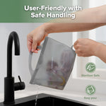 Haakaa On-The-Go Silicone Microwave Steam Sterilizer Bags for Travel, 40oz/1250ml Reusable Silicone Steaming Bags for Baby Bottles, Breast Pump, Accessories, Pacifiers, Teethers,Grey/1PC