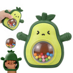 Baby Rattle Teething Toys Silicone Avocado Teething Mitten Over 3 Months-Sensory Toys for Grasping Chewing Sucking Hearing Needs-Baby Teether for Teething Relief-BPA Free Infant Toys Baby Shower Gifts