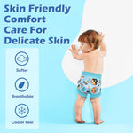 ALVABABY Swim Diapers 3pcs Baby & Toddler Reusable Waterproof Swimming Diaper for Boy's and Girl's for Swim Classes 3XBS04-3-4T