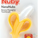 Nuby Nananubs Banana Massaging Teether – Baby Teething Toys 3 Months and Up, Silicone Teether for Sore Gums, Infant Toy, Baby Essentials, Brush, Travel Accessory, Gift for Babies