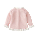 Baby Girls Fall Winter Cardigan Sweater Long Sleeve Button Knitted Outwear Tops Toddler Girl Clothes Princess Pink