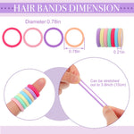 150 Pack Soft Seamless Hair Bands and Ponytail Holders - Elastic No Damage Hair Accessories for Girls and Toddlers