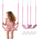 X-Drxzo 2PCS Pink Swing Set Accessories for Kids - Heavy Duty Swing Seats - Playground Swing Sets for Backyard Replacement Gift Box Set, Birthday Gift