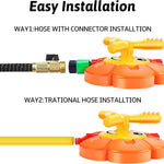 Water Sprinkler for Kids Toddlers Sprinklers with Roating Spray Nozzles Attaches Garden Water Hose Outdoor Play Outside Toys 1-3 2-4 Summer Backyard Lawn Game Yard Water Toy for Kids 3-5 4-8 Boy Girl
