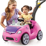 Step2 Whisper Ride II Buggy Kids Push Car, Ride On Toy, Stroller Substitute, Includes Seat Belt & Horn, Made of Durable Plastic, Max Weight 50 lbs., For Toddlers 1.5-4 Years Old, Blue