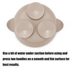 PandaEar 3 Pack Silicone Suction Baby Bowls & 3 Baby Feeding Spoons | Non-Slip Stay Put Bowls & Soft Silicone First Stage Spoons for Toddlers, BPA-Free Baby Led Weaning Set
