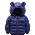 Infant and Toddler Baby Boys Girls Winter Warm Cotton Puffer Cartoon Coats Kids Thicken Jacket Outerwear (6-12Months, Blue-1)