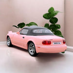 Mzexoma Miata MX5 Toy Car 1/32 Diecast Model Cars, Car Toys for Kids Age 4-7 Miata Gift for Boys Girls,Pull Back rc Sports car with Lighting & Sound (Pink)