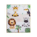 Safari Animal Crib Bedding Set for Baby Boys Girls, 3-Piece Baby Crib Bedding Set, Standard Size Crib Set Including Crib Sheet, Comforter & Crib Skirt