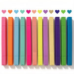 konket 12Pcs Dual Tip Highlighters, Pastel highlighters Quick Dry, Aesthetic Cute Markers, for Journaling Accessories School Supplies and Office (Macaron)