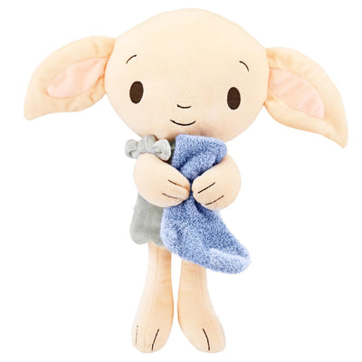 Stuffed animal toy with a blue scarf on a white background