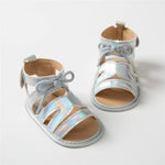 Csfry Infant Baby Girls Summer Sandals with Bow Soft Sole Newborn Shoes US3