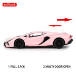 BDTCTK 1/36 Lamborghini Sián FKP37 Diecast Car Models, Zinc Alloy Toy Pull Back Vehicles Toy Cars for Toddlers Kids Boys Girls Gift (Pink)