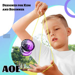 7YO AOE Yoyo Professional Responsive Yoyo for Kids, Beginner Yo-yo with Deep Finger Holes, Plastic Trick Yo Yo with Unresponsive Bearing + 10 Strings + Storage Bag