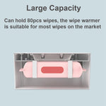 Baby Wipe Warmer Baby Wipe Heater Even Heating Wet Wipes Warmer and Dispenser USB Powered Wipe Warmer for Babies, Holding 80pcs Wipes (Constant Temperature)