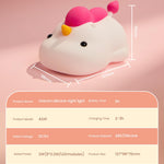 joyful xinghai Unicorn Night Light for Kids, Soft Silicone Tap Control Lamp with 30-Min Auto-Off Timer, Rechargeable Portable LED Bedroom Bedside Light for Baby Nursery Toddler