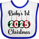 inktastic Babys 1st Christmas 2025 Baby Bib