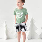 Kucnuzki Baby Boy Clothes 12-18 Months Baby Boy Outfit Toddler Boy Short Sleeve Graphic Tees Green T Shirts Boys Shorts Set Boys' Clothing Sets