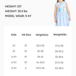 Disney Frozen Toddler Girl Dress Elsa Olaf Character Print Casual Sundress Sleeveless Summer Outfit School Holiday Clothes Blue 2T