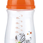 Nuby Wide Neck Bottle with Anti-Colic Air System, Colors/Prints May Vary, 1 Pack of 1 Bottle