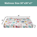 Moonlightfamily 3 Inch 38" Lx26 W Mattress, No Gaps Edge Reinforcement High Density Foam, Odorless and Steady, Certipur-us and Oeko -tex Certified, Princess