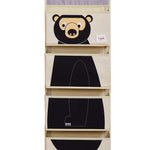 3 Sprouts Over The Door Baby Organizer - Essential Newborn Nursery Storage, Toy Organizer for Room and Closet - Bedroom Storage - Hooks Included, Bear