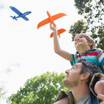 WenToyce 2 Pack Throwing Foam Airplanes, 13.7 Inches 2 Flight Mode Glider Inertia Planes Model, Manual Launch Epp Flying Aircraft Planes for Kids Outdoor Sport