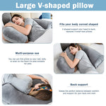 INSEN Pregnancy Pillow for Sleeping,Maternity Body Pillow for Pregnancy Women,Pregnancy Support Pillow for Back, Hip Pain,Grey