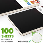 Soucolor 9" x 12" Sketch Book, 100 Sheets Top Spiral Bound Sketchbook with Acid-Free 68lb/100gsm Thick Drawing Paper, Art Sketch Pad for Kids, Adults & Artist, Professional Art Supplies for Beginners