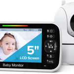 GoodBaby Baby Monitor with Camera and Audio - No WiFi, Remote Pan-Tilt-Zoom, Night Vision, Temperature Sensor, 2-Way Talk, 8 Lullabies, 30-Hour Battery Life，960ft Long Range