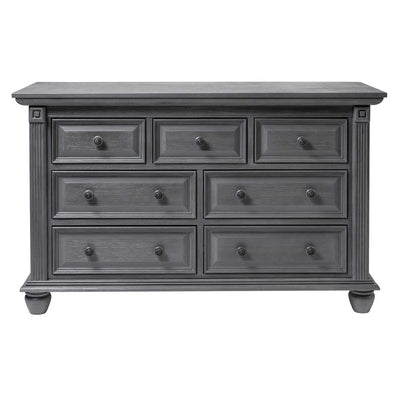 Oxford Baby London Lane 7 Drawer Dresser, Arctic Gray, undermount drawer glides