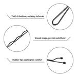 Vaincre Black Bobby Pin for Buns, 150 Count Hair Pins Bulk with Storage Case, Pain-Free Hair Clips for Women and Girls (Black, 2 inch)