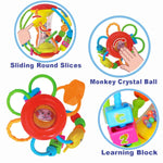 HOLA Baby Toys 0-6-12 Months, Baby Rattle Toys Activity Ball Infant Toys 6 Month Old Baby Toys 3-6 Months, Shaker Grab Spin Travel Toys Easter Basket Stuffers