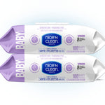 Nice 'n CLEAN Skin Care Baby Wipes Unscented 100ct (2-Pack) | Ideal for Sensitive Skin | Safe on Eczema Prone Skin | 100% Plastic-Free
