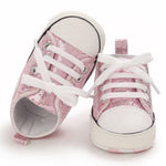 Yibubu Baby Glitter Canvas Sneakers Fashion Shiny Lace-Up Infant Shoes for Girls Boys, Soft Sole Crib Shoes for First Walkers (0–18 Months) (Purple, Infant, 6 Months, Age, US Footwear Size System, Medium)