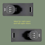 Keyless Combination Lock 3-Digit Combination Lock for Doors Twist Knob Hasp Latch Lock with Password Code Zinc Alloy Door Latch for Kitchen Drawers, Cabinets, Cupboard (Black)