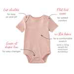 Burt's Bees Baby Unisex Baby Bodysuits 100% Organic Cotton Infant Gender Neutral Short Sleeve One Piece Outfit, NB - 24M